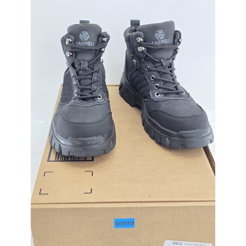 Taeagu Men's Waterproof Steel Toe Boots Men-6 Inch Comfortable Size 9